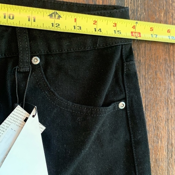 NWT BooHoo high rise, wide leg black jeans, size 6 Grunge Goth Whimsigoth - Picture 9 of 14